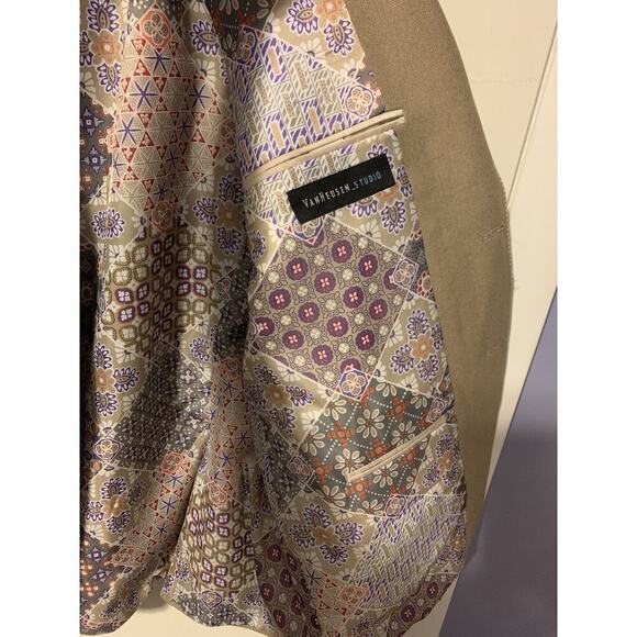 Vanheusen Studio Blazer Made In Índia Old Money Boss Elegante Office LG - Picture 2 of 7